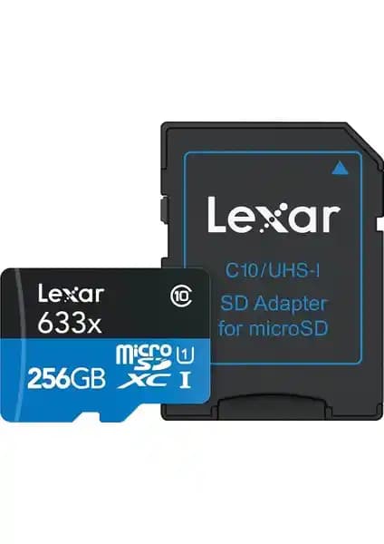 Lexar 256GB 633X 4K Micro SD Hafıza Kartı: Yüksek Hızlı ve Güvenilir Depolama Çözümü