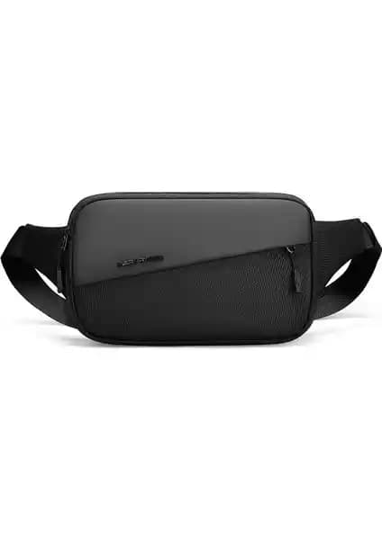 Mark Ryden 7.9 inç iPad uyumlu su geçirmez erkek omuz çantası siyah şık ve dayanıklı tasarım