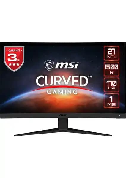 MSI G27C5 E2 27 İnç Kavisli Oyun Monitörü 170Hz ve 1ms Tepki Süresi ile Performans