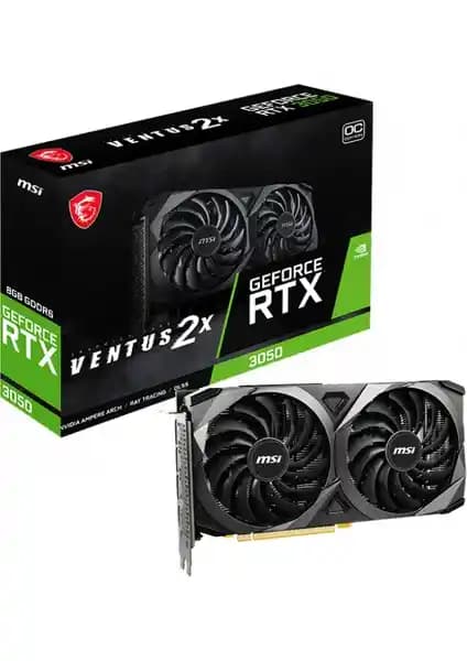 MSI Geforce RTX 3050 Ventus 2X 8G OC Ekran Kartı Performans ve Tasarım Özellikleri