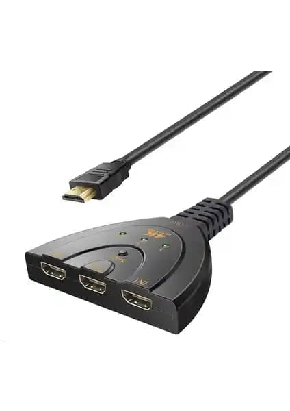 Onten HDMI 3 Port Switch Pigtail Kablolu 4K Ultra HD ve Otomatik Kaynak Seçimi Özellikleriyle
