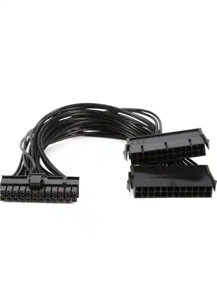 Platoon Power 24 Pin Çift PSU Güç Kaynağı Uzatma Kablosu 30 cm, Yüksek Performans Sistemleri İçin