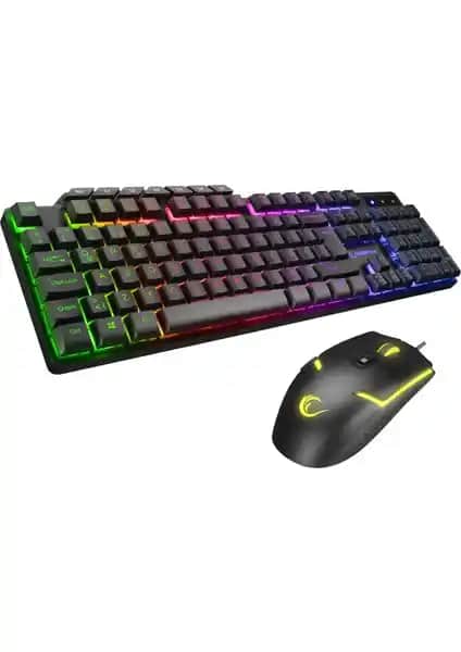 Rampage KM-9858 Jazzy Siyah Rainbow Backlight Gaming Klavye ve Mouse Seti Özellikleri ve İnceleme