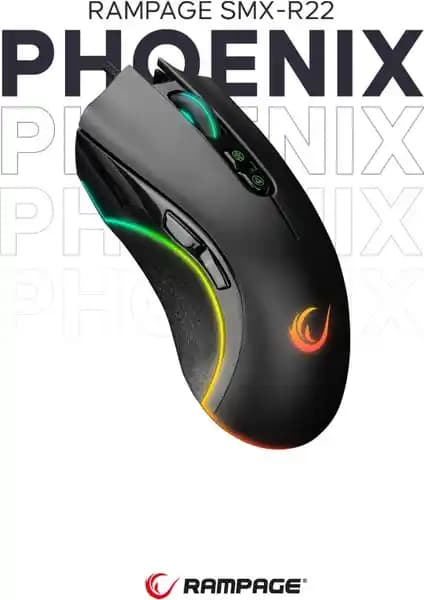 Rampage SMX-R22 PHOENIX Siyah 7 Tuşlu RGB 7200DPI Gaming Oyuncu Mouse Özellikleri ve Performansı
