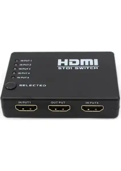 S-Line 5 Port HDMI Anahtar Switch Gelişmiş Bağlantı ve 3D Uyumlu Teknoloji