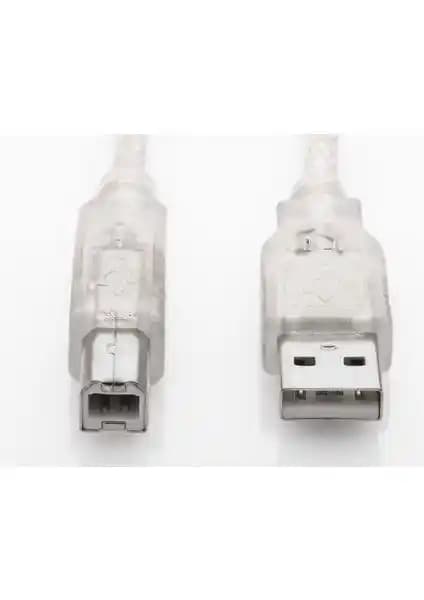 S-Link 7 Metre USB 2.0 Şeffaf Yazıcı Kablosu Güvenilir Uzun Mesafe Bağlantı