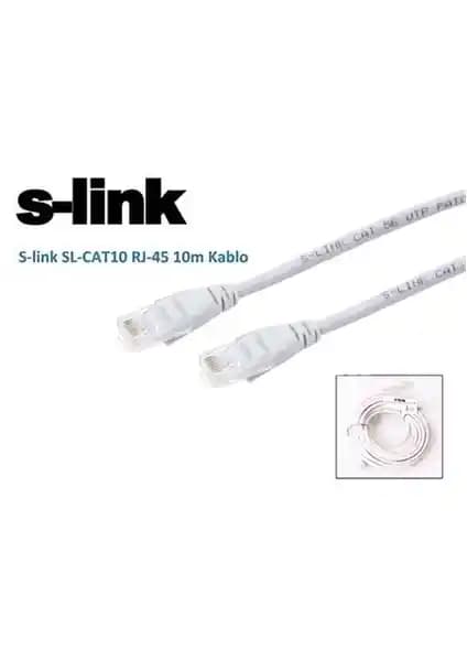 S-Link SL-Cat10 10M Cat5e/Utp Patch Kablo Güvenilir ve Esnek Ağ Bağlantı Çözümü