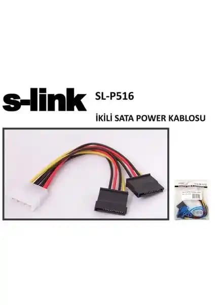 S-Link SL-P516 İkili SATA Güç Kablo: Güvenilir ve Dayanıklı Sistem Bağlantısı