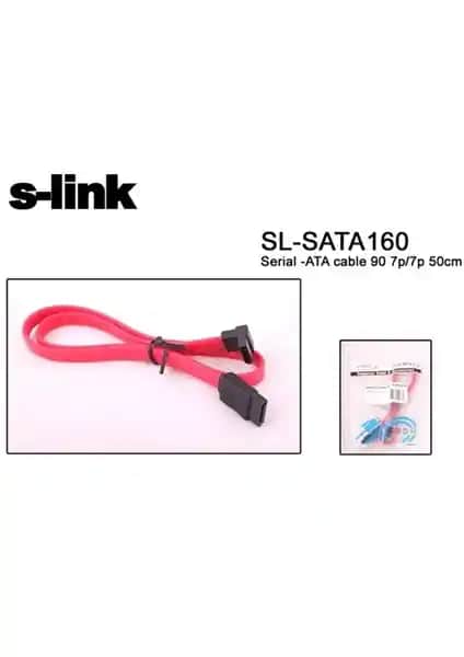 S-Link SL-SATA160 50Cm SATA L Kablosu Yüksek Performans ve Güvenilir Bağlantı Çözümü