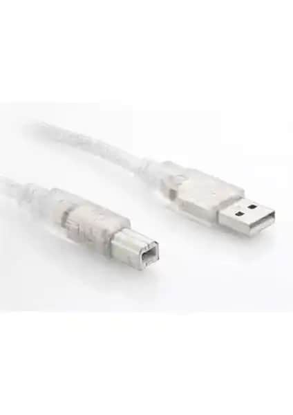 S-Link Sl-U2005 USB 2.0 Şeffaf Yazıcı Kablosu 5 Metre Uzunluk ve Yüksek Hızlı Veri Transferi
