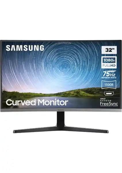 Samsung 32 İnç Kavisli Monitör 75Hz 4ms HD HDMI VGA ile Günlük ve Ofis Kullanımı için