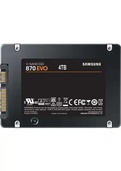 Samsung 870 Evo 2.5 inç 4 TB SSD: Yüksek Performans ve Güvenilir Depolama Çözümü