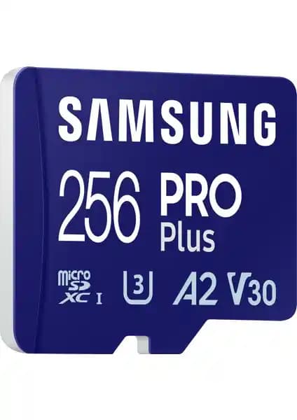 Samsung ProPlus 256 GB MicroSD Kart: Yüksek Kapasite ve Dayanıklılık ile Güvenilir Depolama Çözümü