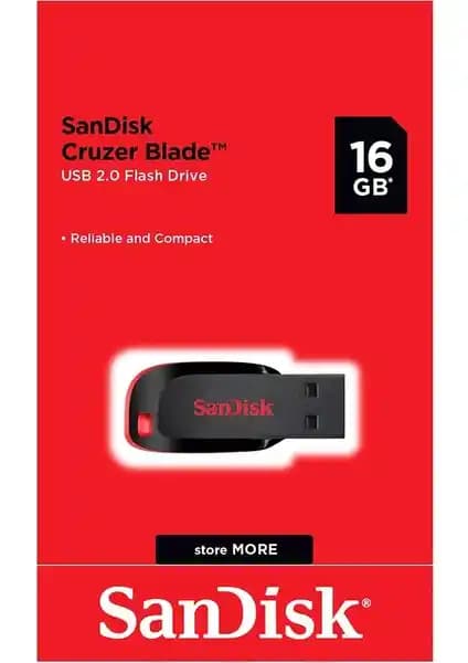 Sandisk Cruzer Blade 16GB USB Bellek: Güçlü ve Güvenilir Veri Depolama Çözümü