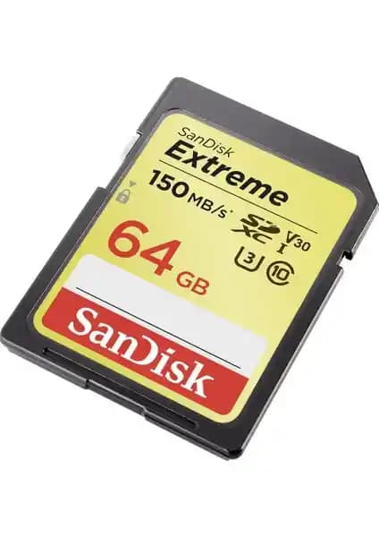 Sandisk Extreme 64GB SDXC Hafıza Kartı: Yüksek Hız ve Güvenilirlik Bir Arada