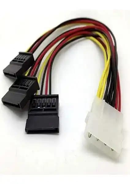 SpeedUF 3'lü SATA Güç Kablosu ile Çoklu Depolama Cihazları Güç Dağıtımı