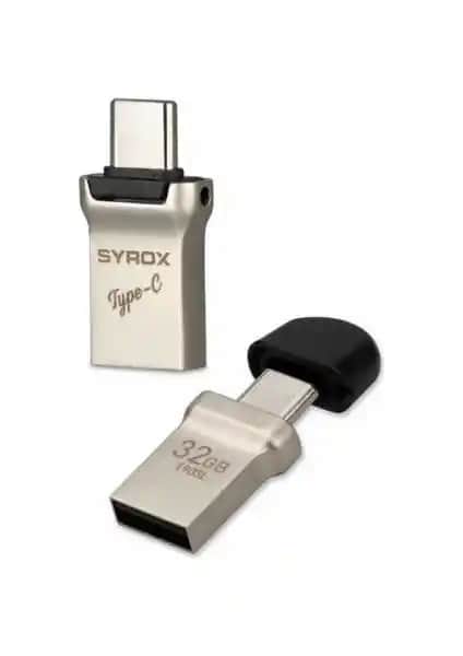 Syrox 32 GB Type-C USB ve OTG Flash Bellek: Yüksek Performans ve Dayanıklılık