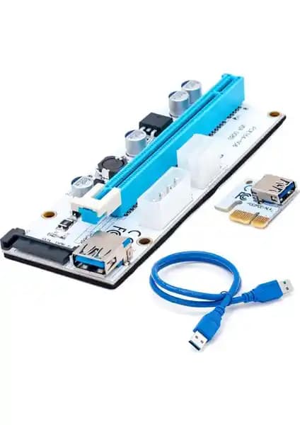 Teknopeak TPC-EX110 PCI-E 1x to 16x SATA Güçlü Riser Kartı Yüksek Performanslı Gelişmiş Bağlantı Özellikleri