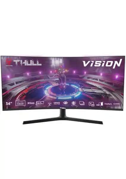 Thull Vision TG-UWQHD34C: Yüksek Performanslı 34 İnç Oyun ve Gelişmiş Görüntü Monitörü