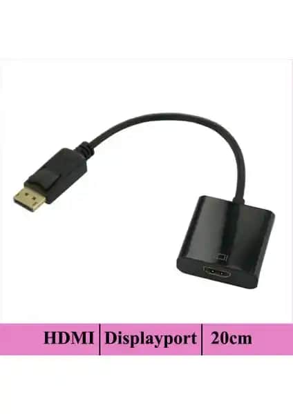 Ti-mesh DisplayPort to HDMI Kablo 20cm Yüksek Kaliteli Bağlantı Çözümü