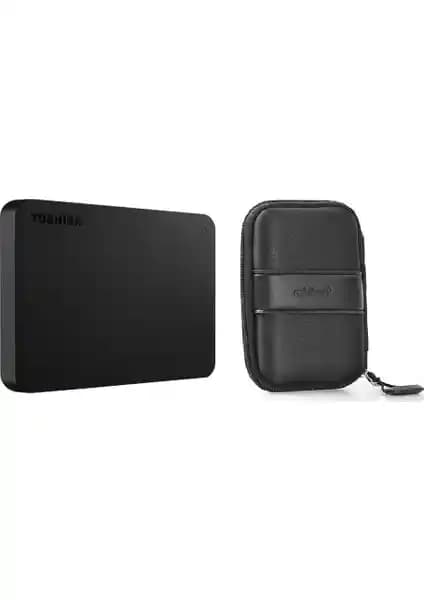 Toshiba Canvio Basic 1TB Taşınabilir Diski ve Ekstra Kılıf ile Güvenli Veri Saklama Çözümü