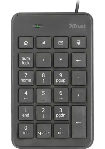 Trust 22221 Xalas Numerik Keypad: Ergonomik ve Kullanışlı Sayısal Tuş Takımı Özellikleri