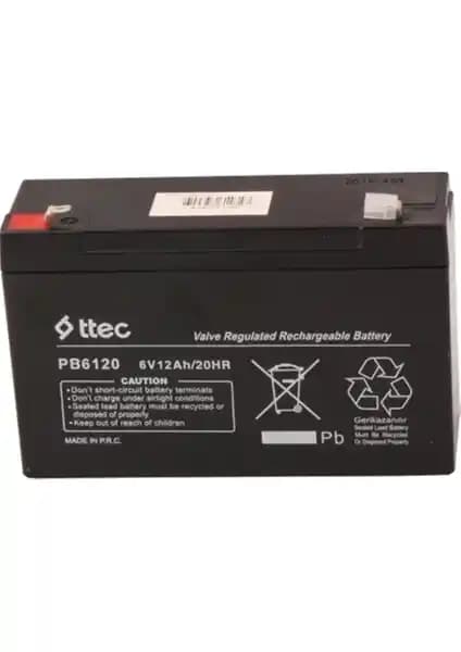 Ttec 6V 12AH Bakımsız Kuru Akü: Güç ve Güvenilirlik Sunan Modern Enerji Çözümü