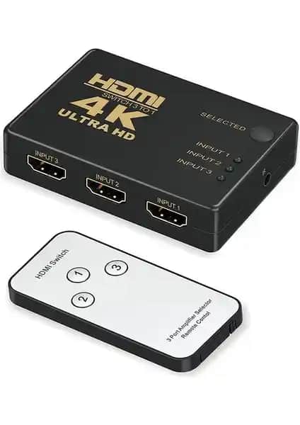 Wozlo 3 Port HDMI Çoklayıcı Switch: Çoklu Medya Bağlantıları İçin Pratik Çözüm