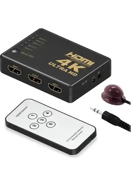 Wozlo 5 Port HDMI Switch Splitter 4K Ultra HD ve Çoklu Cihaz Bağlantısı Çözümü