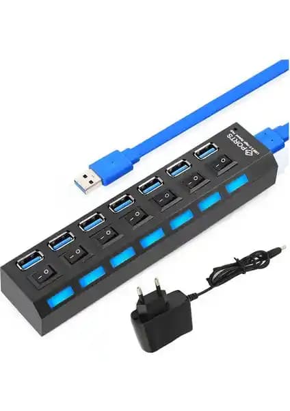 Wozlo 7 Port USB 3.0 Çoklayıcı Hub: Yüksek Performanslı ve Kullanışlı Bağlantı Çözümü