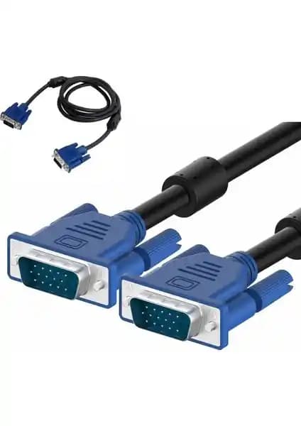 Wozlo VGA To VGA Görüntü Kablosu 1,5m - Yüksek Kaliteli Görüntü Aktarımı ve Dayanıklılık