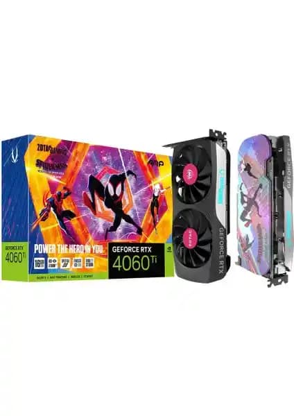 Zotac RTX4060 Ti Amp Spider-Man Nvidia 16GB GDDR6 Ekran Kartı Performans ve Soğutma Özellikleriyle Öne Çıkıyor