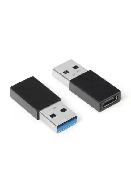 Dark USB 3.0 Type A Erkek - USB 3.1 Type C Dişi Dönüştürücü ile Hızlı Bağlantı Sağlayın