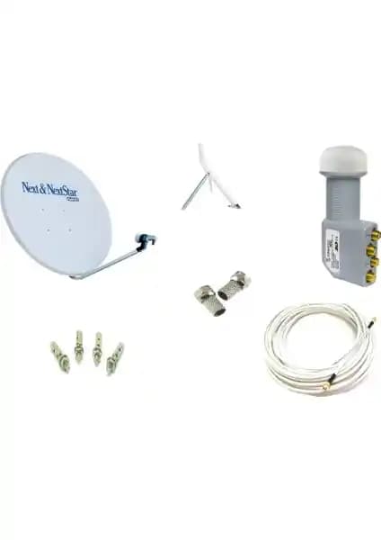 Next Çanak Anten Takım 4K - 75 cm: Tek Çanakla Yüksek Kaliteli Görüntü için Kapsamlı Çözüm