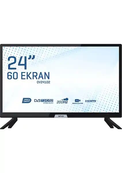 Onvo OV24102 24 İnç LED Televizyon, Dahili Uydu Alıcılı, HDMI/USB ve Çok Yönlü Bağlantılar
