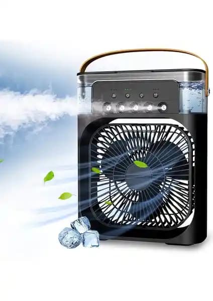 Robeve Buharlı Vantilatör: Kişisel Soğutma, Nemlendirme ve LED Işık Sistemli Cihaz