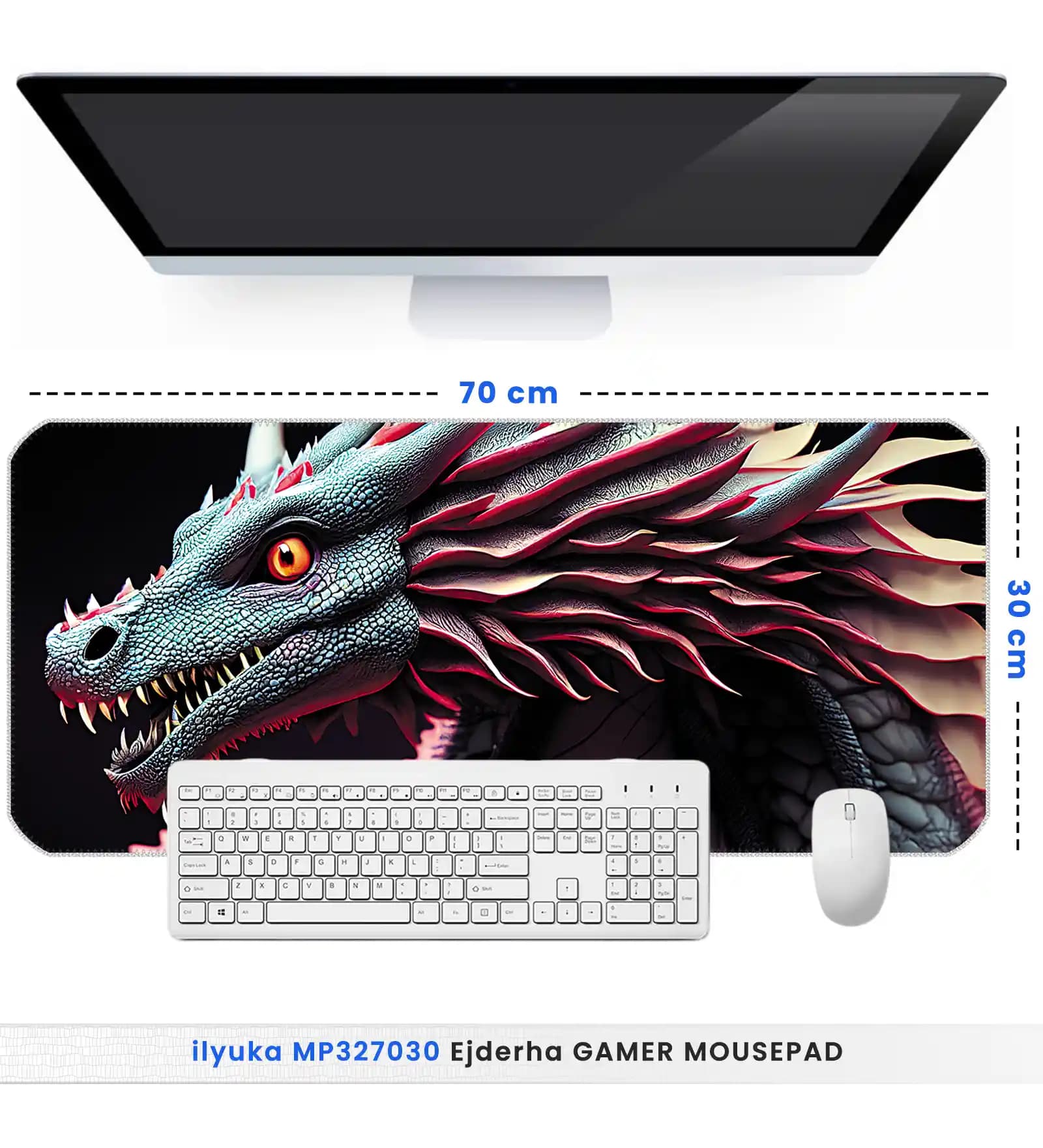70x30 cm Büyük Boy Mousepad ile Konfor ve Verimlilik Artırıcı Çözüm