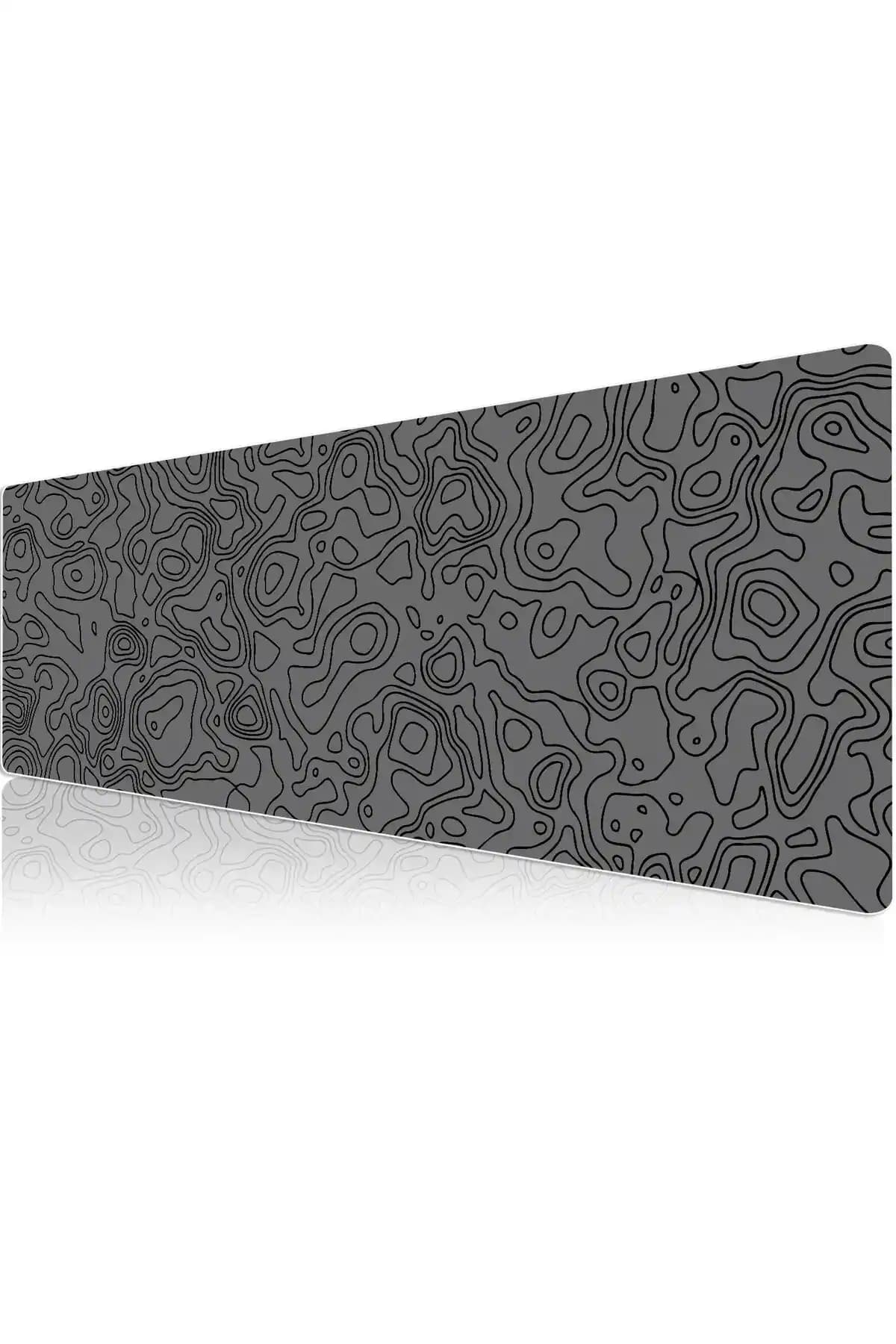 Gri Map Lines Gaming Mouse Pad: Yüksek Hassasiyet ve Estetik Sunan Oyun Aksesuarı