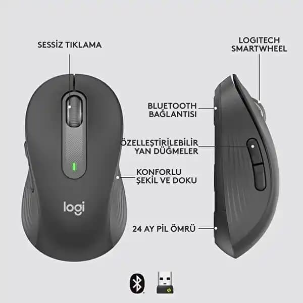 Logitech Lift Signature M650: Sessizlik ve Ergonomiyi Bir Arada Sunan Kablosuz Fare