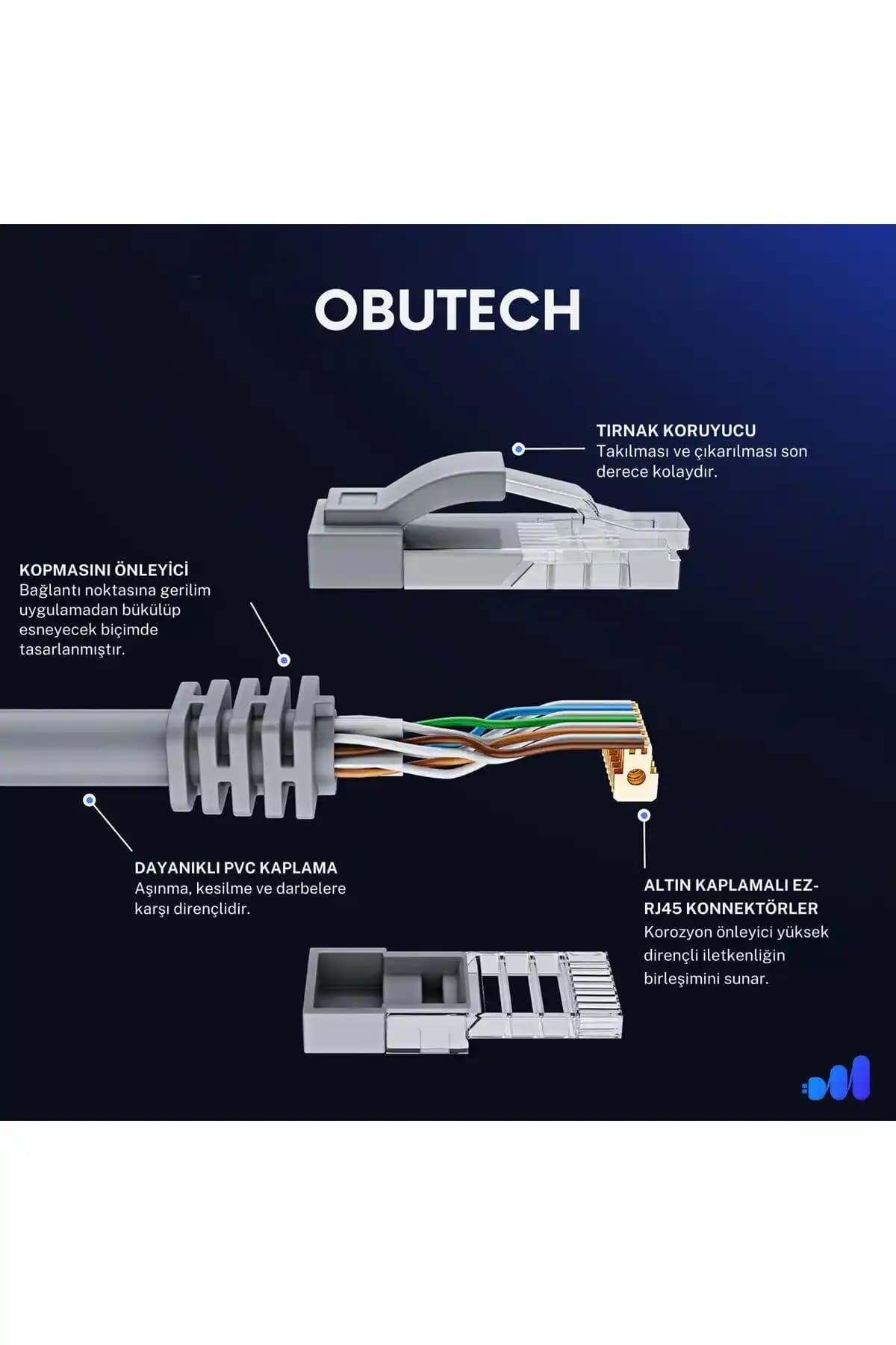 Obutech Cat6 03ts Ethernet Kablo: Yüksek Performanslı Güçlü Bağlantı Çözümü
