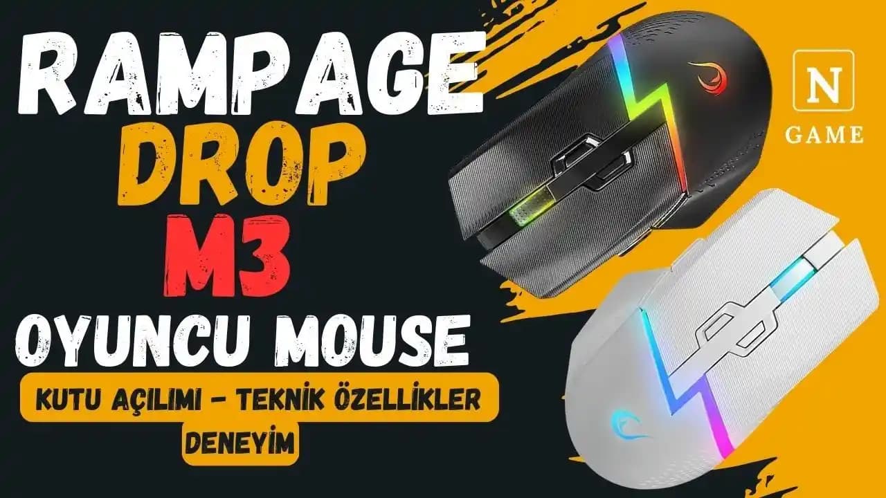 Rampage Drop M3 Çok Yönlü Oyuncu ve Günlük Kullanıcılar İçin Ergonomik Mouse Özellikleri ve Performansı