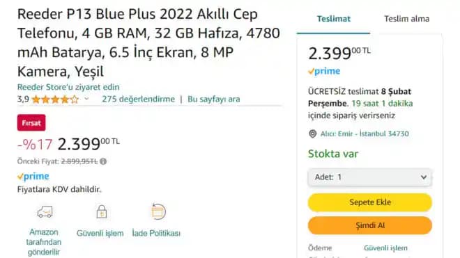 Reeder P13 Blue Plus Akıllı Telefonunun Temel Özellikleri ve Kullanıcı Avantajları