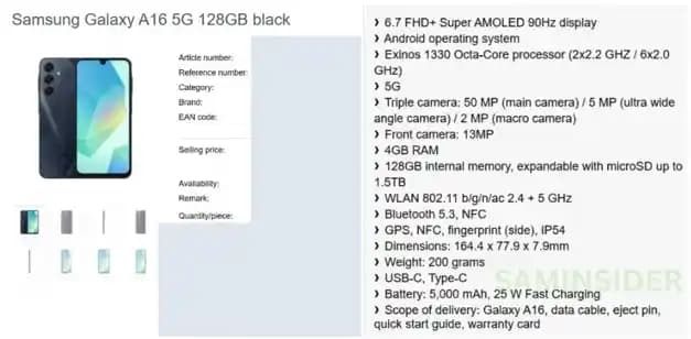 Samsung Galaxy A16 Teknik Özellikleri ve Piyasa Durumu Hakkında Güncel Bilgiler