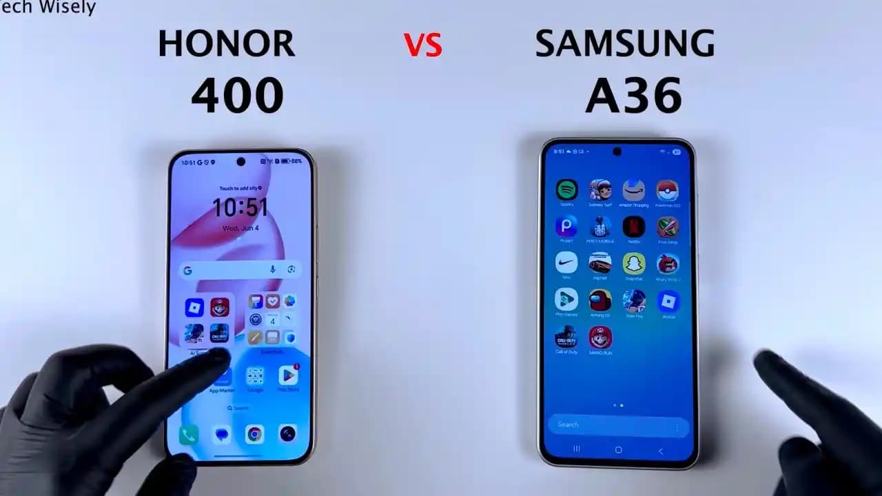 Samsung Galaxy A36 ve Honor 400 Modellerinin Özellikleri ve Karşılaştırması