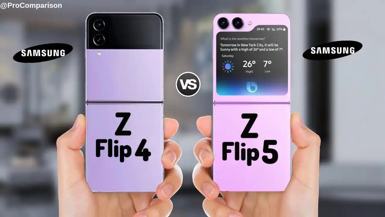 Samsung Galaxy Z Flip4 ve Flip5 Katlanabilir Telefonların Karşılaştırması ve Özellikleri