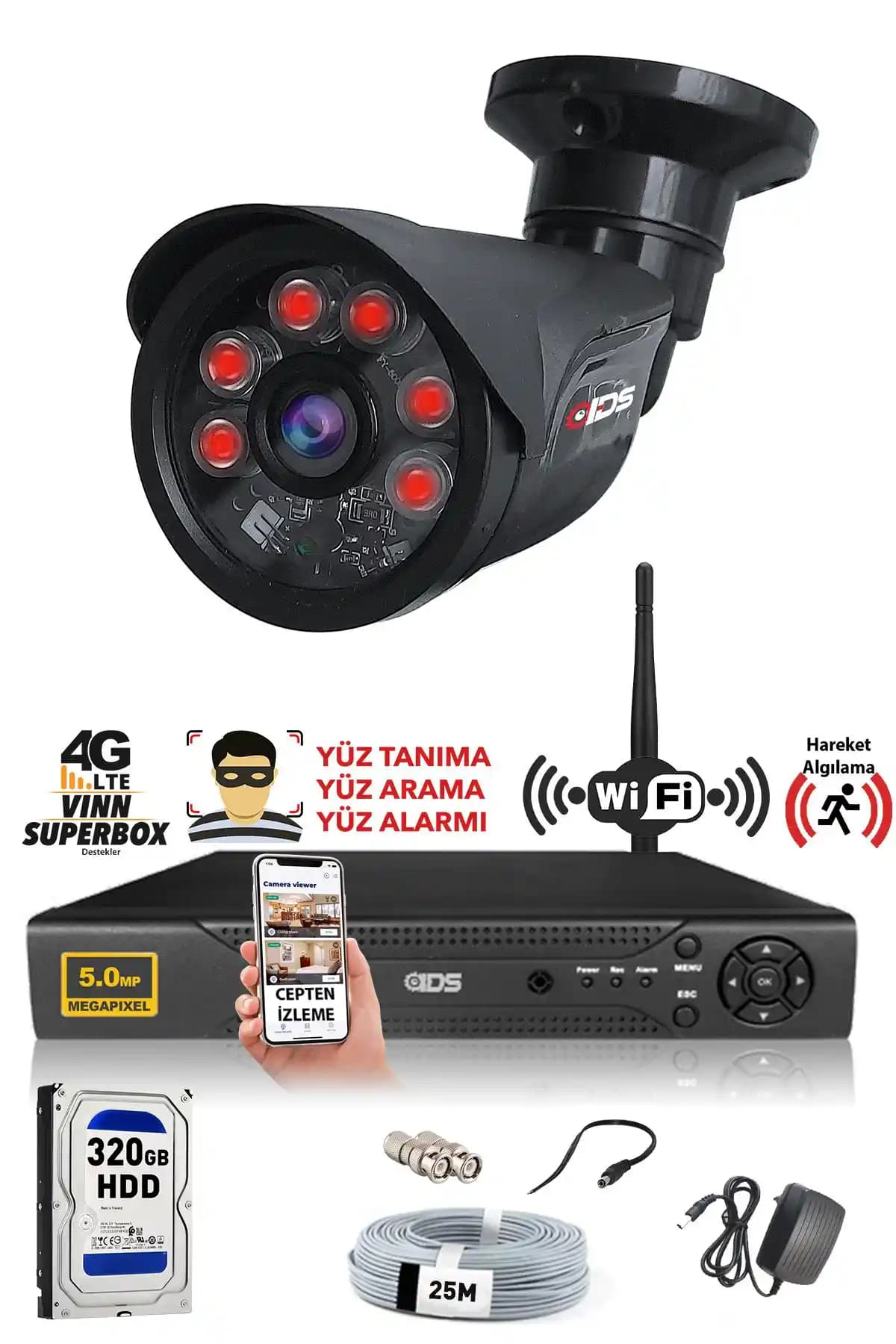 UC Lensli 256GB Güvenlik Kamerası: Yüksek Depolama ve Gelişmiş Özelliklerle Güvenlik Çözümü