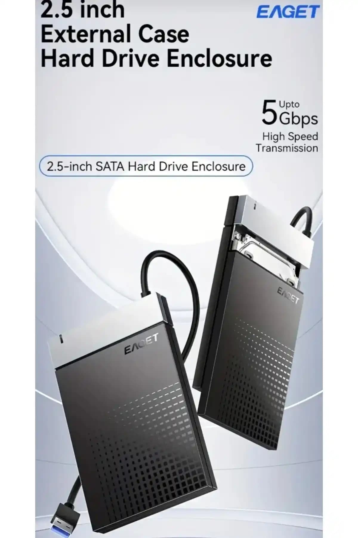 USB SATA Disk Kutuları 2.5 İnçlik ve 9.5mm Kalınlıkta Taşınabilir Veri Depolama Çözümleri