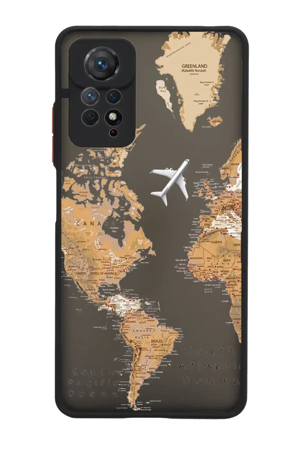 Xiaomi Redmi Note İçin Dünya Haritası Desenli Kılıf Estetik ve Koruma Sağlar