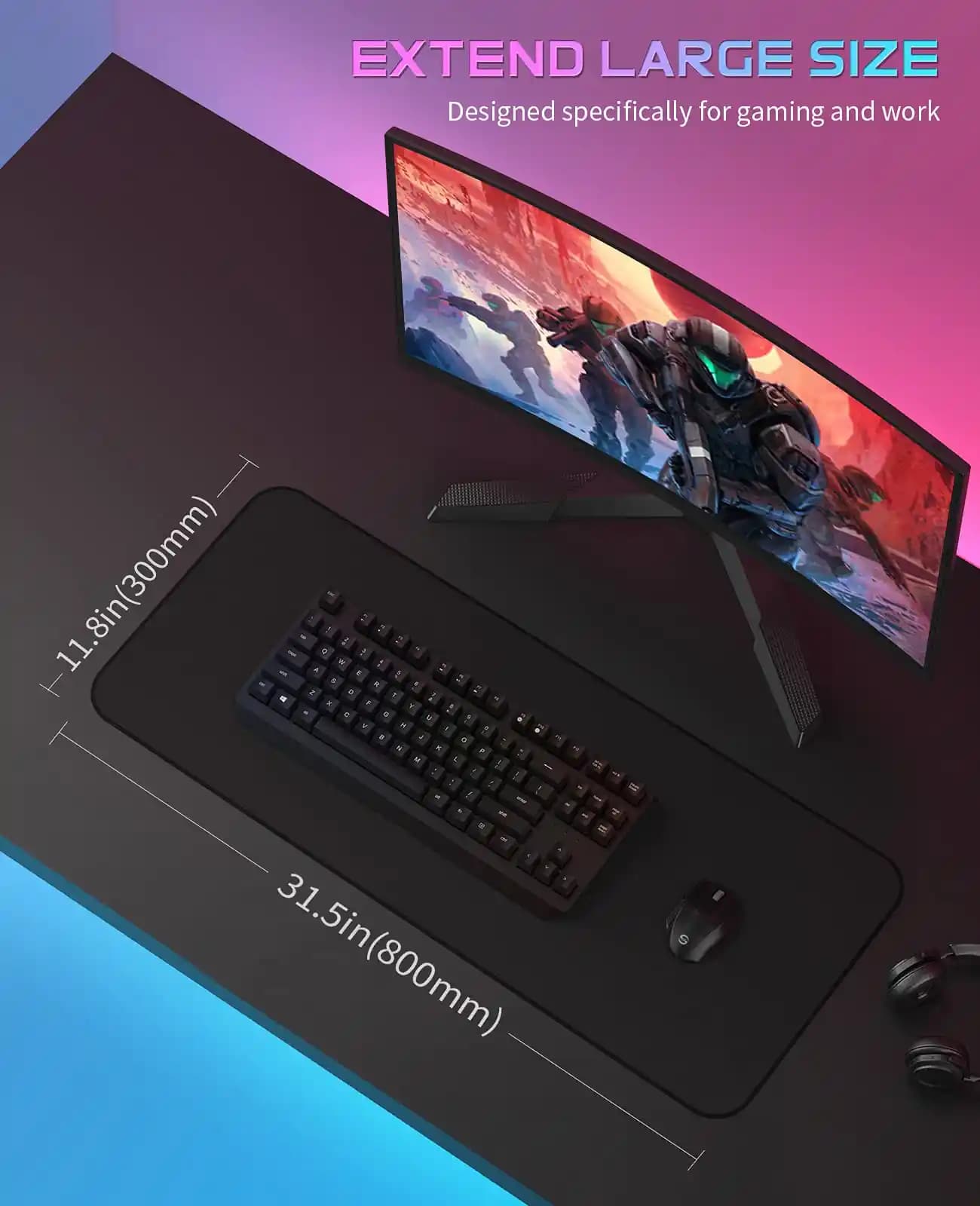 XXL Oyun Mouse Pad İncelemesi Geniş Hareket Alanı ve Dayanıklılık Özellikleriyle