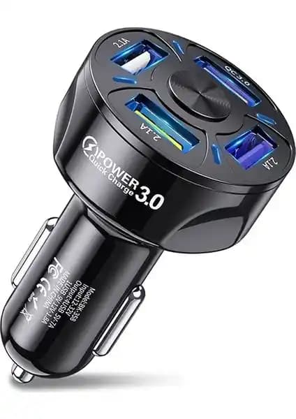 Ally Uslion QC3.0 Çoklu USB Araç Şarj Cihazı 4 Port ile Hızlı ve Güvenli Şarj